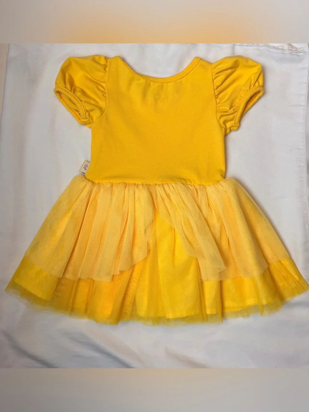 NWOT Disney Princess Belle Tutu Dress 12M Puff Sleeve Beauty & the Beast